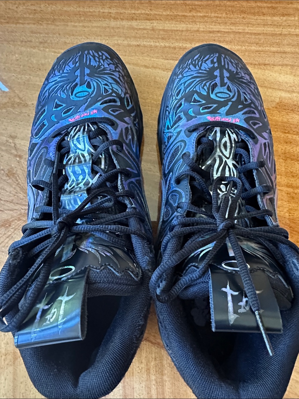 Puma Iridescent Blue-Green Graphic Basketball Sneakers - Not From Here - Picture 6 of 6